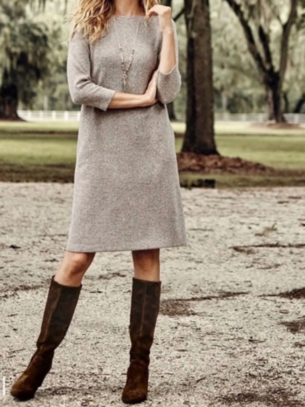 J Till Beige herringbone Dress NWT 3X